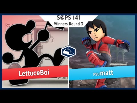 S@PS 141 Ultimate Singles - LettuceBoi(Game&Watch) vs matt(Mii Brawler) Winners R3
