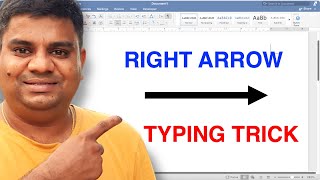 How To Type Right Arrow In Word on Keyboard - [→]