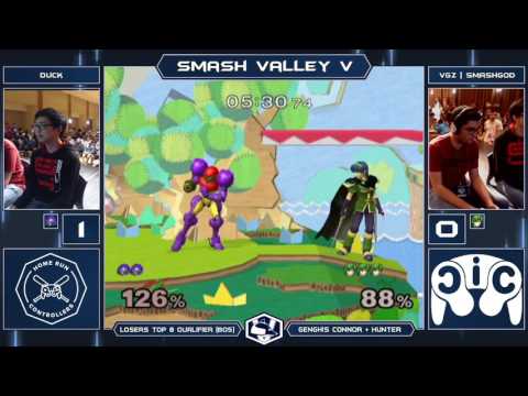 Smash Valley V Melee Singles - Duck (Samus) vs VGz | SmashG0D (Marth) - Losers Top 8 Qualifier