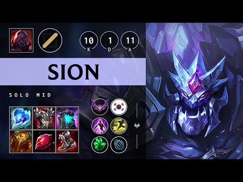 Sion Mid vs Zed - KR Master Patch 25.10