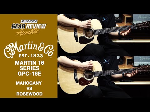 Martin 16 Series GPC-16E Mahogany VS Martin 16 Series GPC-16E Rosewood review (No Talking)