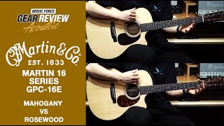 Video thumbnail for Martin 16 Series GPC-16E Mahogany VS Martin 16 Series GPC-16E Rosewood review (No Talking) by Music Force Official