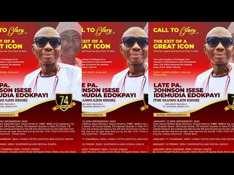 OKHIOWIE BY ESTHER EDOKPAYI ( TRIBUTE TO MY GREAT FATHER)  Rest well daddy.  latest single 2023