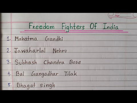 20 Names Of Indian Freedom Fighter | Indian Freedom Fighter Names | Indian Freedom Fighters