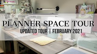 Updated Planner Space/Office Tour | February 2021 #plannerspace #officetour