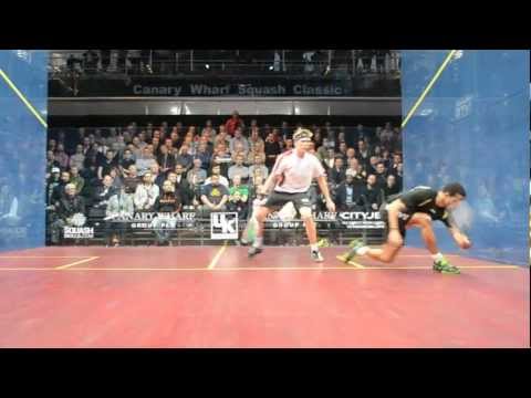 Adrian Grant v Henrik Mustonen - Canary Wharf Squash Classic, March 2013