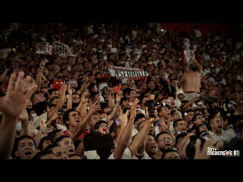 "Universitario vs Barcelona (Ecu) - Conmebol Libertadores 2022 - Hinchada Crema" Barra: Trinchera Norte • Club: Universitario de Deportes