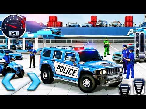 US Police Car Park Transporter Driving - Police Trailer Truck Driver Simulator #2 - Android GamePlay