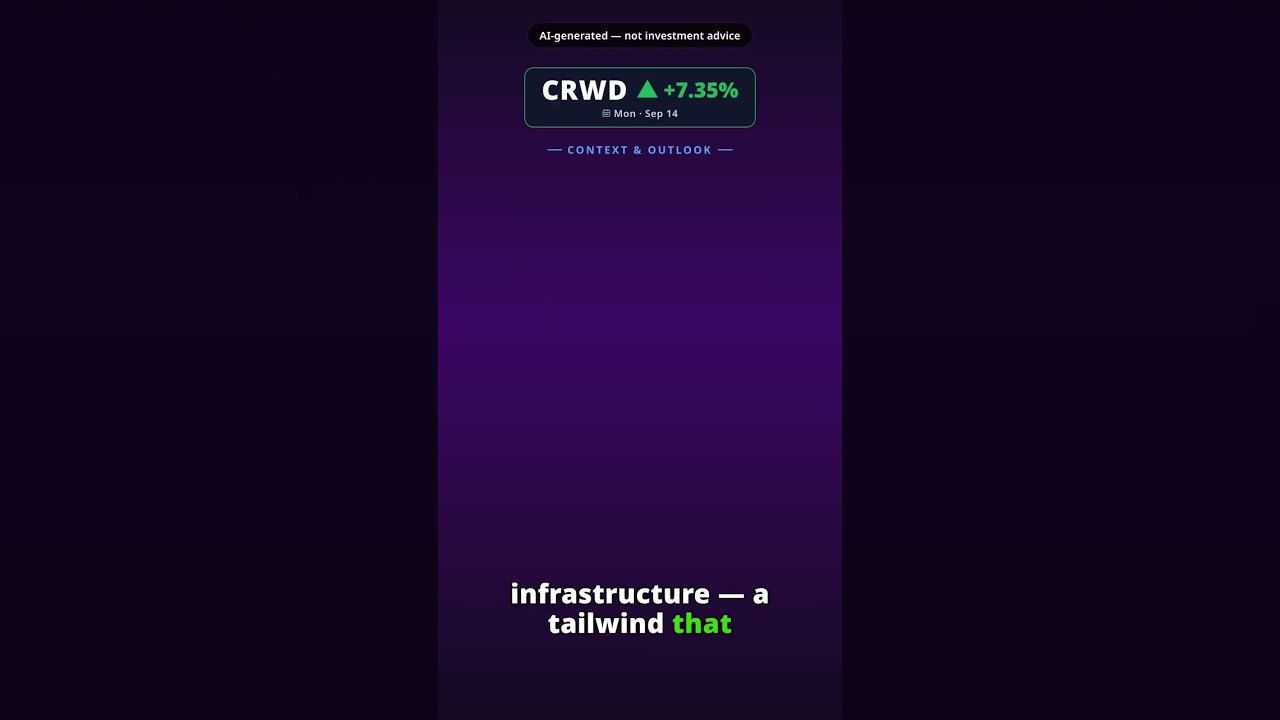 Why Is CrowdStrike Stock Spiking Today? CRWD +7.35% (Sep 14)