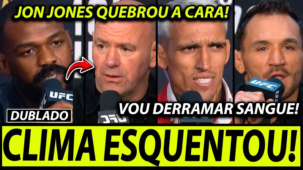 A CASA CAIU!🚨COLETIVA DE IMPRENSA UFC 309 JON JONES, CHARLES DO BRONXS e MICHAEL CHANDLER #ufc309