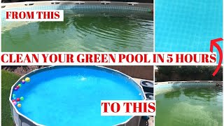 How to clean a GREEN ABOVE GROUND POOL