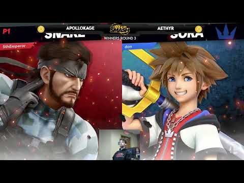 Smash @ Mizzou 04/11/2023 - ApolloKage(Snake) vs Aethyr (Sora, Robin) - Winners Round 3 - SSBU