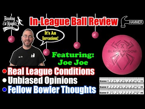 In-League Ball Review - HAMMER BLACK WIDOW PINK - Go get ready for league night shpider!