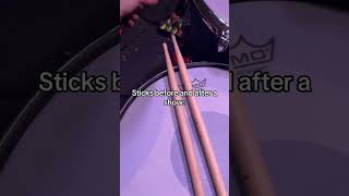 Drumsticks BEFORE vs AFTER a show
