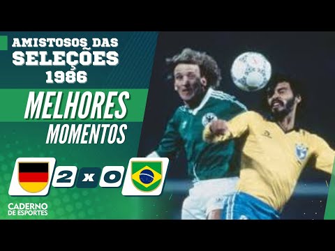 ALEMANHA OC. 2 X 0 BRASIL - MELHORES MOMENTOS - AMISTOSO 1986