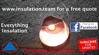 Example of how down lights should be insulated around to the australian standards with cellulose fib