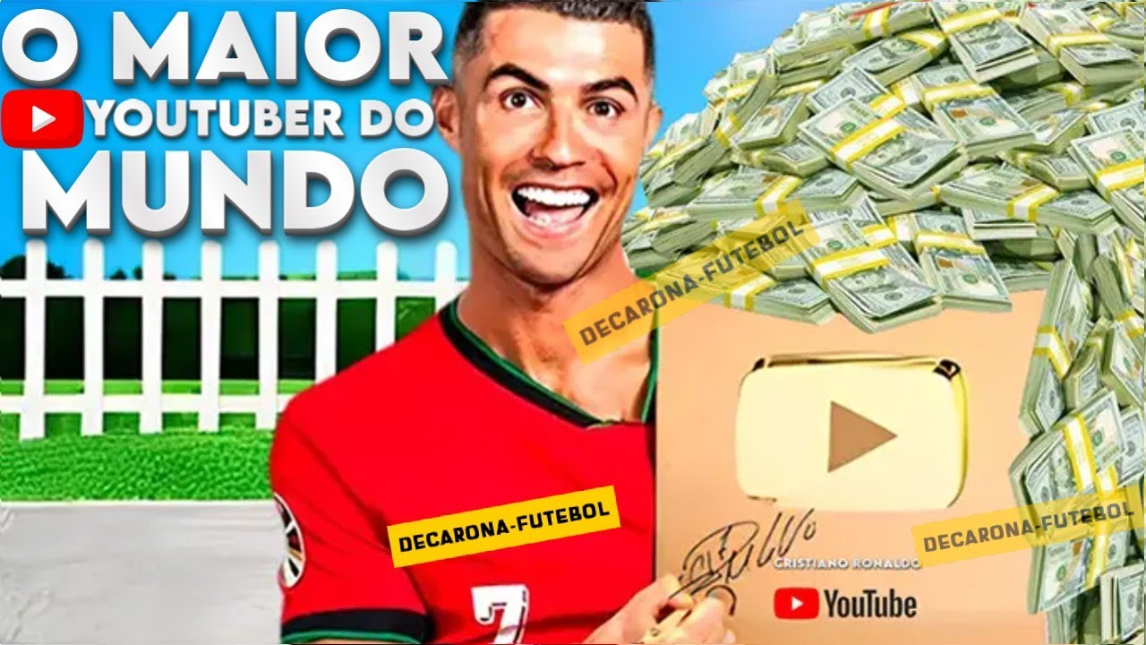 CRISTIANO RONALDO FAZ UM CANAL NO YOUTUBE E BATE TODOS OS RECORDES DA PLATAFORMA.