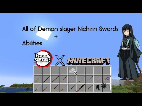 All Demon slayer swords(In Minecraft) + Abilities Kimetsu no Yaiba Showcase