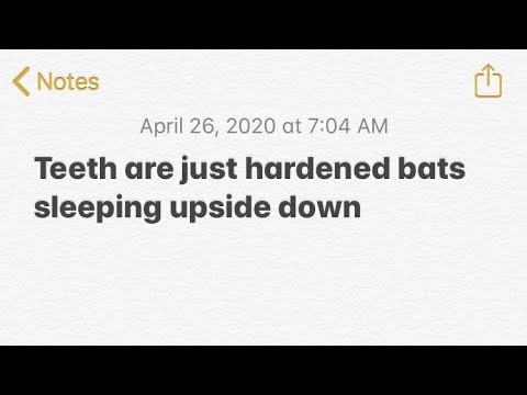 "I woke up in a cold sweat and wrote this"