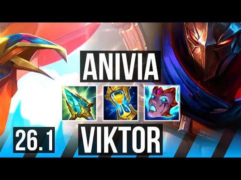 ANIVIA vs VIKTOR (MID) | 49K damage, Good KDA: 17/2/17 | KR Master | 26.1