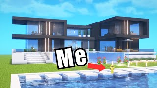 I BUILT a GIGANTIC MODERN HOUSE in Minecraft | Minecraft tutorial (#37)