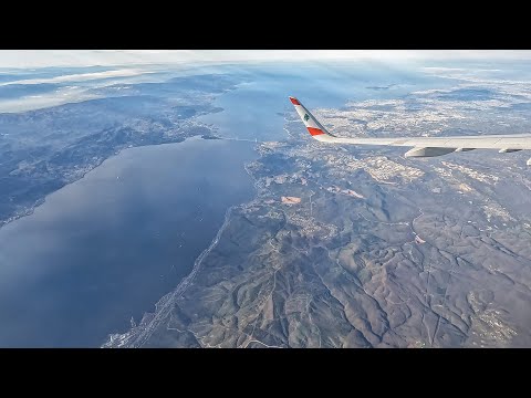 Turkey, flying over Mediterranean Sea, Turkey landscape, Istanbul, Airbus 321neo