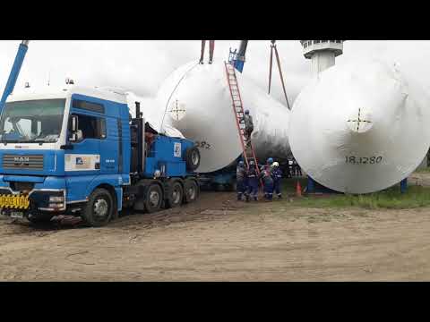 MAN TGA 41 660 pulling Goldhofer multi axle hydraulic traile 12 Lines