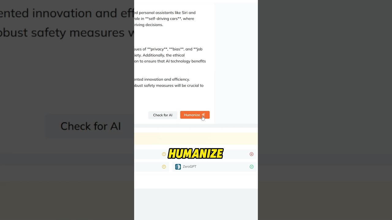 🔥Secret to Bypass AI Detection! 100% Bypass #shorts