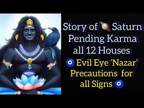Story of Shani dev and Karma of Saturn in all 12 Houses ???? / ???? NAZAR Precautions for all Signs ???? /