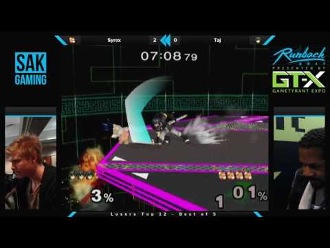 Runback 2017 Top 48 Losers Top 12 - Syrox (Fox) vs Taj (Marth)