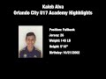 Kaleb Alva - Orlando City U17 Academy First Half Highlights