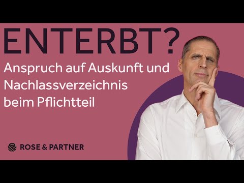 Information requests and inventory of the estate in cases of compulsory inheritance - ROSE & PARTNER