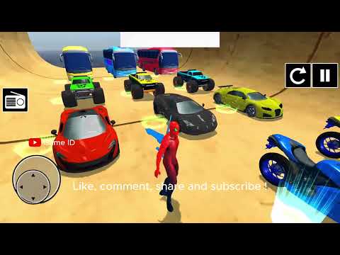 Superhero Game: Ramp Car Stunt - Android Gameplay