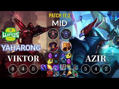 JAG Yaharong Viktor vs Azir Mid - KR Patch 11.3