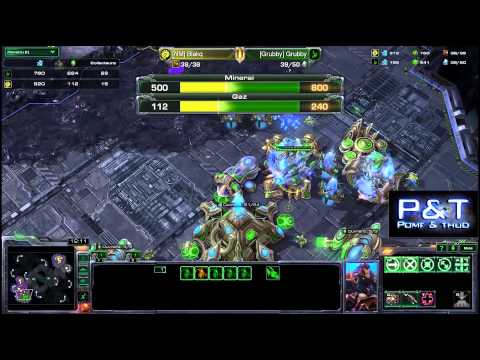 (HD700) Blakq vs Grubby - ZvP - Heart of the Swarm [FR]