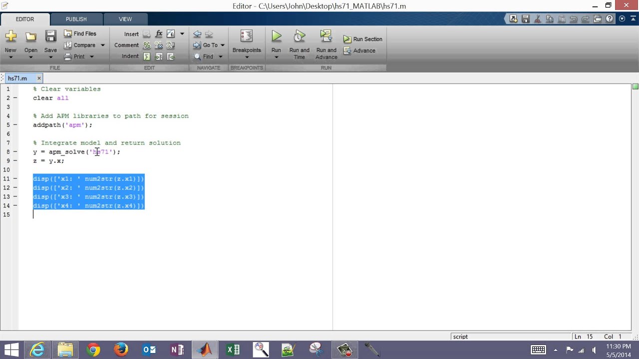 Mathematical Optimization with MATLAB
