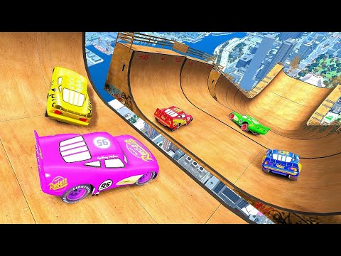 GTA 4 Lightning McQueens Short Tall Ramp Jumps - GTA IV Ramp Testing