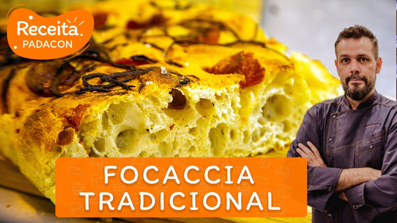 Focaccia Tradicional com fermentação natural | Marcos Pickina | Receita PADACON