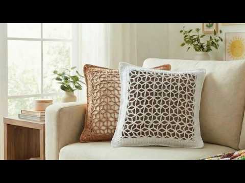 Cushion cover in crochet | No zipper!