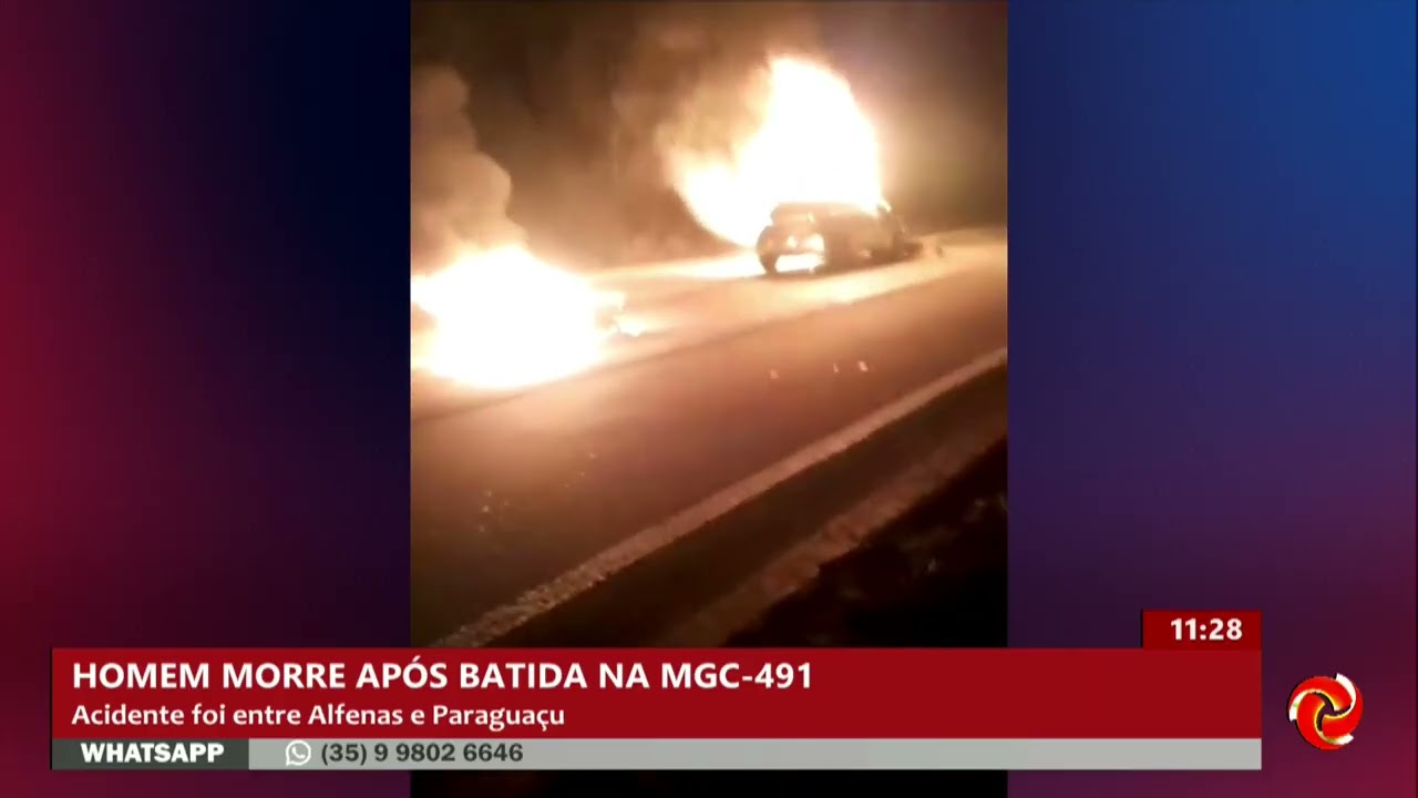 Acidente com morte entre Paraguaçu e Alfenas