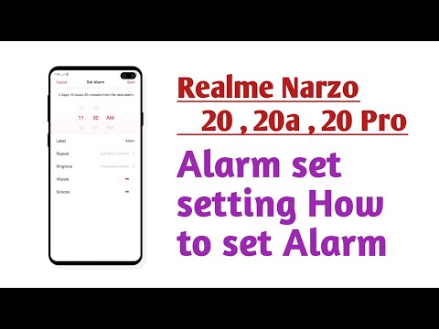 Realme Narzo 20 , 20a , 20 pro , Alarm set How to set Alarm