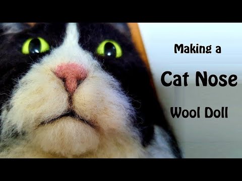 Cat Nose - Making a Cat Nose for Wool Doll | Needle felting tutorial