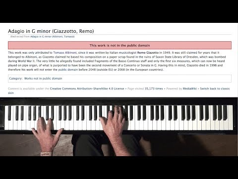 Albinoni/Giazotto "Adagio” Paul Barton, FEURICH piano