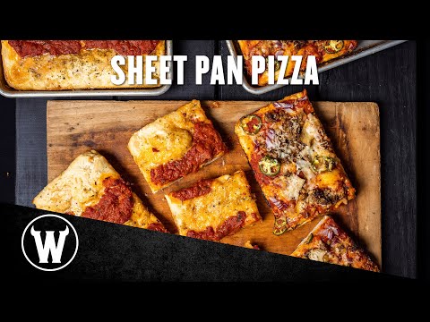 No-Knead Sheet Pan Vegan Pizza Two Ways: Spicy Meaty vs. Classic Marinara