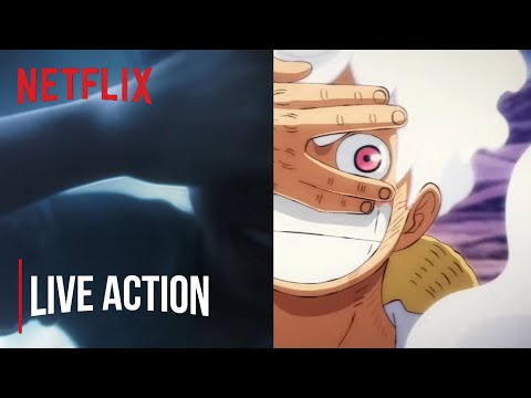 LUFFY GEAR 5 TRANSFORMATION  (Live Action VS Anime)