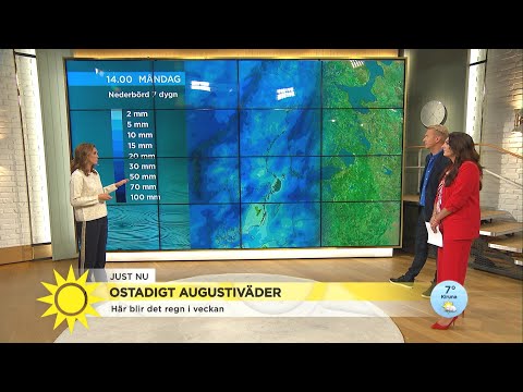Här blir det regn i veckan - Nyhetsmorgon (TV4)