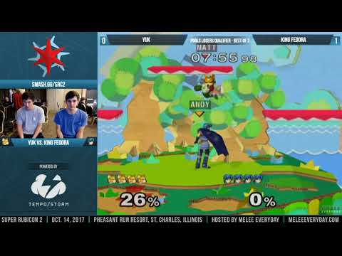 Super Rubicon 2 - Yuk (Fox) vs. King Fedora (Marth) - SSBM - Pools Losers Qualifier