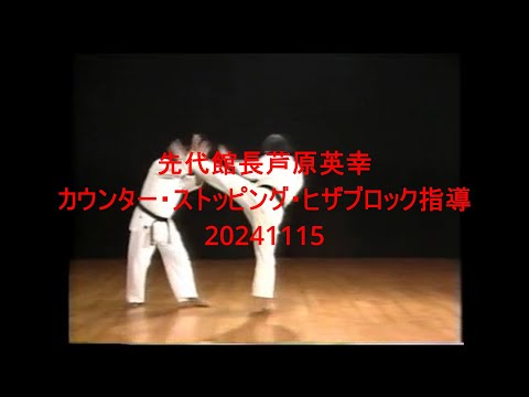 先代館長芦原英幸カウンター・ストッピング・ヒザブロック指導20241115