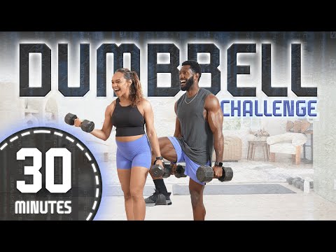 30 Minute Full Body Dumbbell Workout [Strength CHALLENGE]