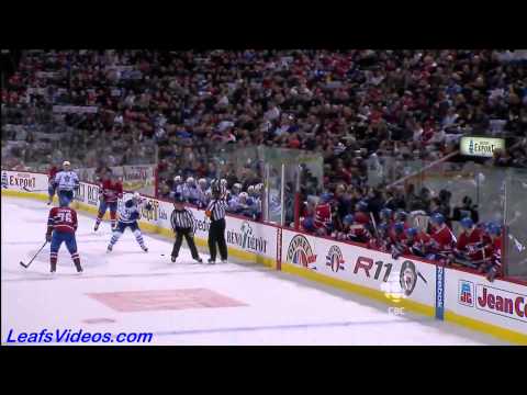 Maple Leafs @ Canadiens - Daryl Boyce Shoots Puck At PK Subban - 110212